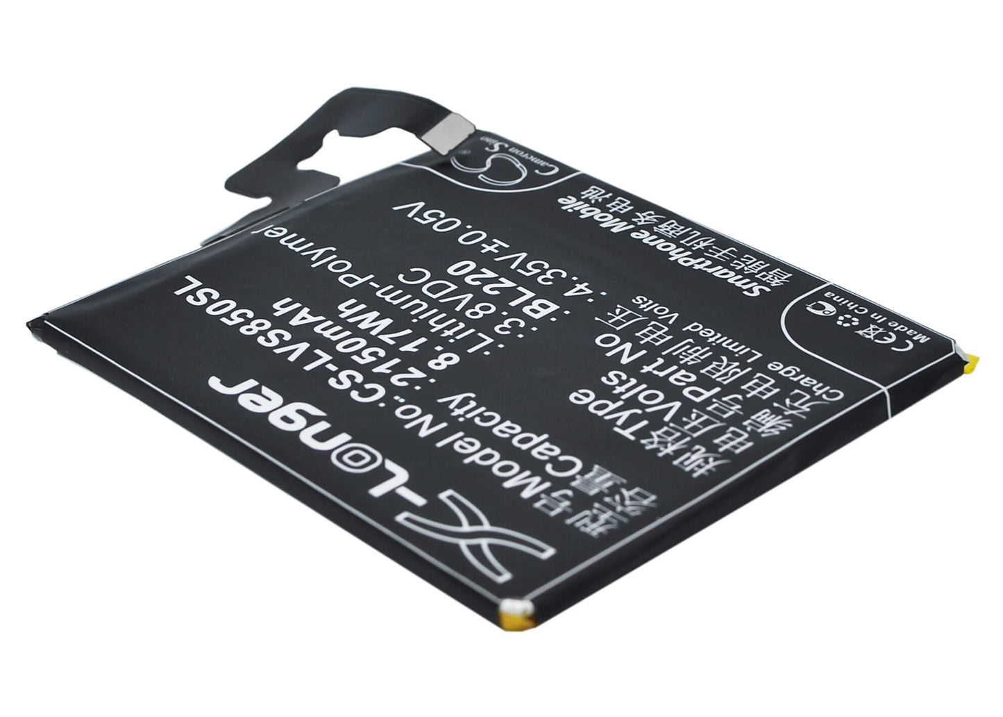 3.8V, 2150mAh, Li-Polymer Battery fits Lenovo, S850, S850t, 8.17Wh