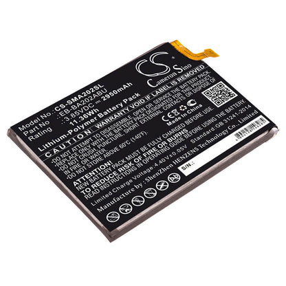 3.85V, 2950mAh, Li-Polymer Battery fits Samsung, Galaxy A10e, Galaxy A10e 2019, 11.3575Wh