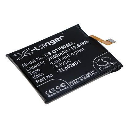 3.8V, 2800mAh, Li-Polymer Battery fits Alcatel, 3, 3l, 10.64Wh