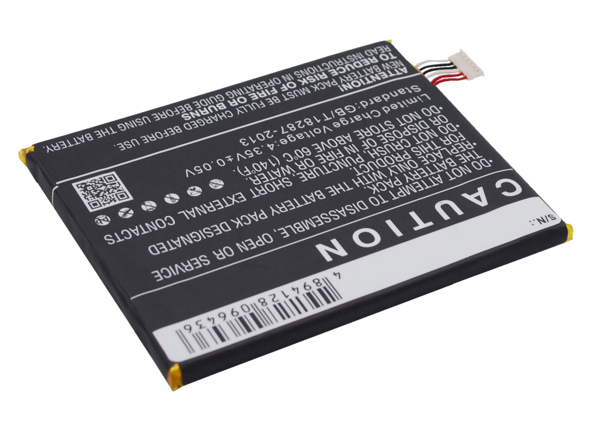 3.8V, 3000mAh, Li-Polymer Battery fits Alcatel, One Touch Flash 2, One Touch Flash 2 Dual Sim, 11.4Wh