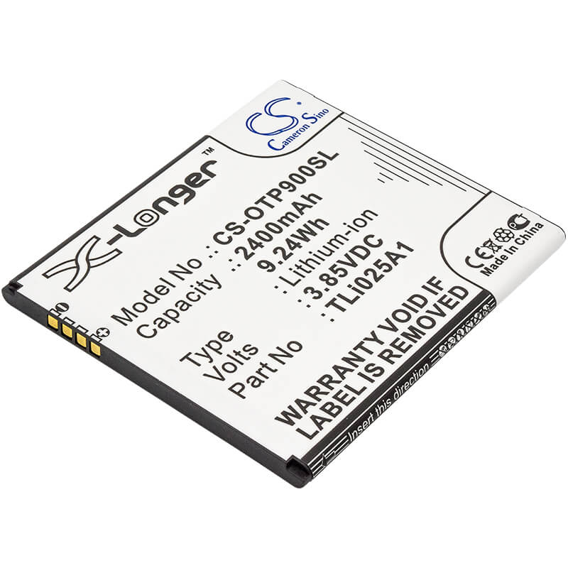 3.85V, 2400mAh, Li-ion Battery fits Alcatel, One Touch Pixi 4 6", One Touch Pixi 4 6.0 Lte, 9.24Wh