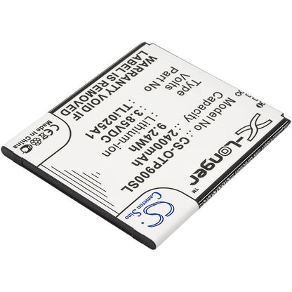 3.85V, 2400mAh, Li-ion Battery fits Alcatel, One Touch Pixi 4 6", One Touch Pixi 4 6.0 Lte, 9.24Wh