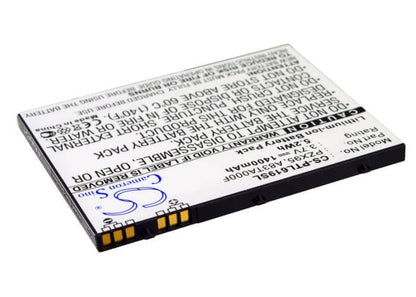 3.7V, 1400mAh, Li-ion Battery fits Pharos, M619, Mercury 619, 5.18Wh