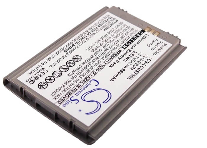 3.7V, 980mAh, Li-ion Battery fits Lg, Cu575, Trax Cu575, 3.626Wh