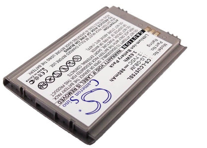3.7V, 980mAh, Li-ion Battery fits Lg, Cu575, Trax Cu575, 3.626Wh