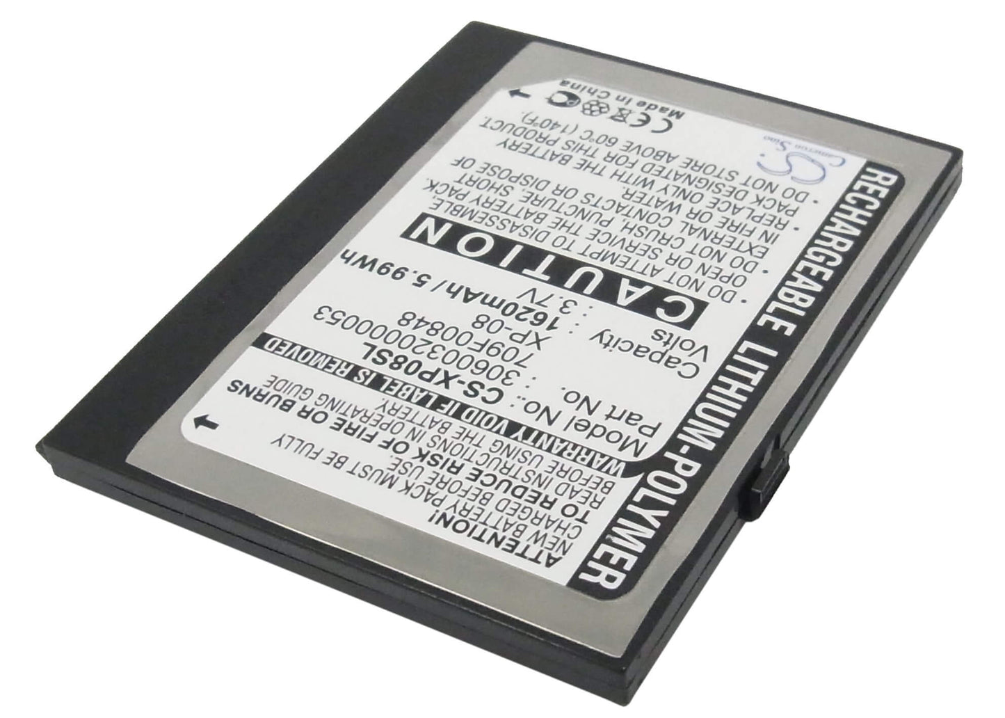 3.7V, 1620mAh, Li-Polymer Battery fits O2, Xda Flame, 5.994Wh