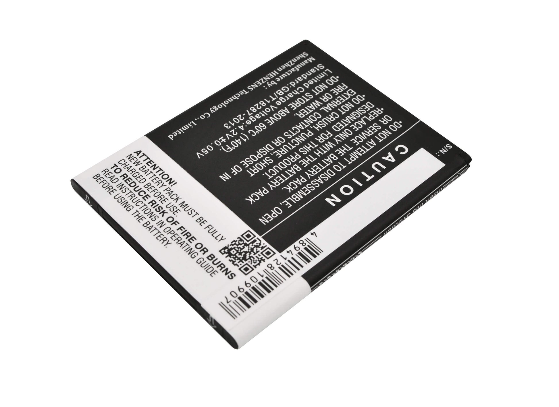 3.7V, 1800mAh, Li-ion Battery fits Kazam, Tv 4.5, 6.66Wh
