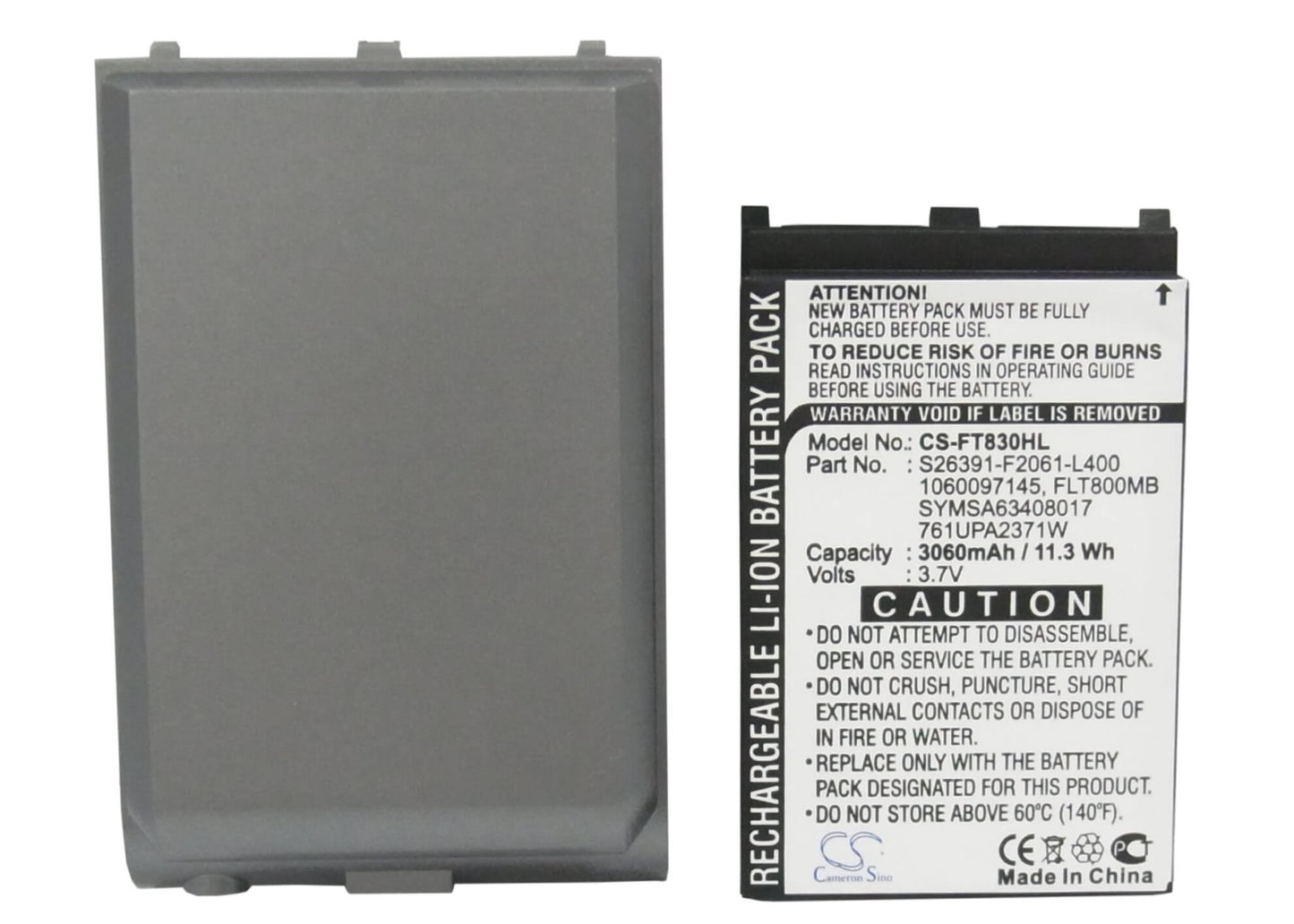 3.7V, 3060mAh, Li-Polymer Battery fits Fujitsu, Loox T800, Loox T810, 11.322Wh