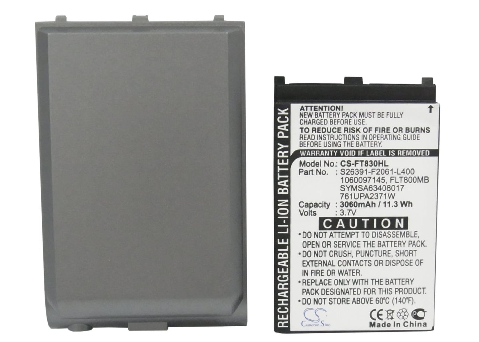 3.7V, 3060mAh, Li-Polymer Battery fits Fujitsu, Loox T800, Loox T810, 11.322Wh