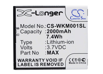 3.7V, 2000mAh, Li-ion Battery fits Explay, 4game, 7.4Wh