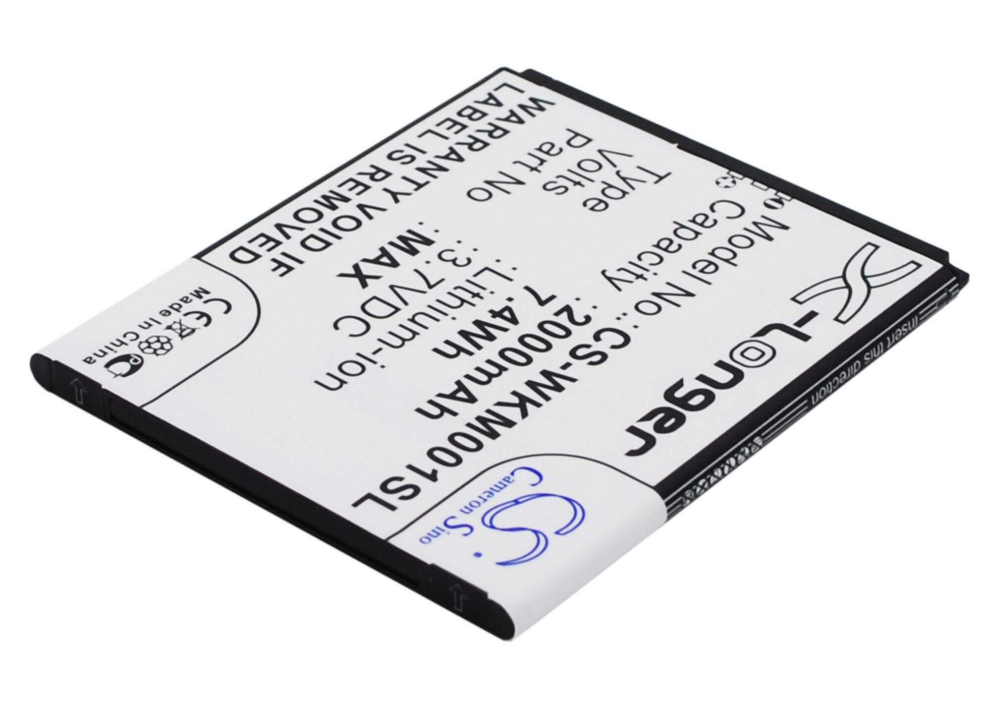 3.7V, 2000mAh, Li-ion Battery fits Explay, 4game, 7.4Wh