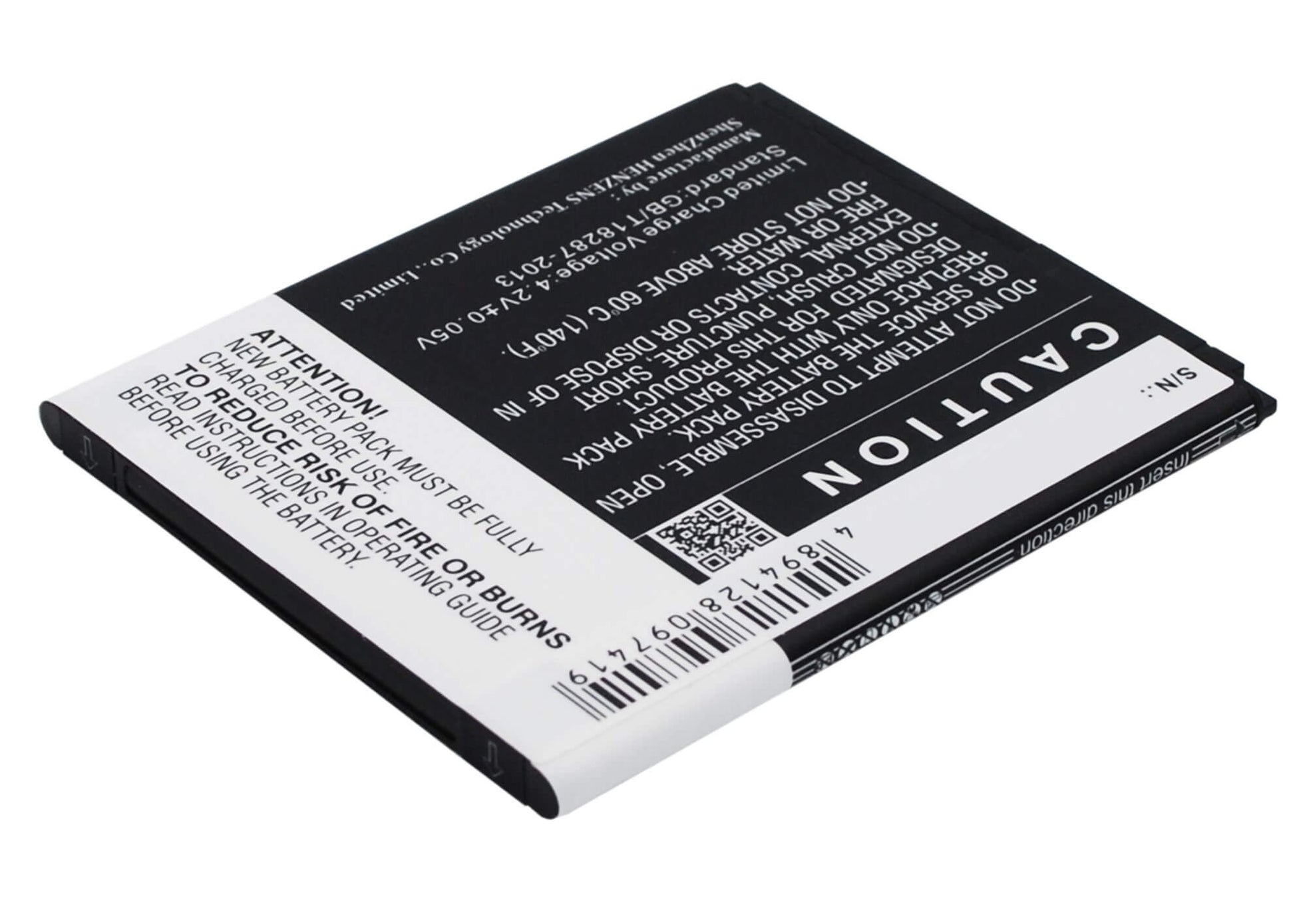 3.7V, 2000mAh, Li-ion Battery fits Biackphone, Bp1, 7.4Wh