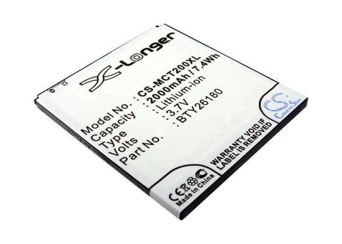 3.7V, 2000mAh, Li-ion Battery fits Mobistel, Cynus T2, Mt-9081w, 7.4Wh