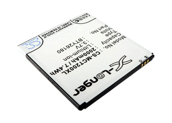 3.7V, 2000mAh, Li-ion Battery fits Mobistel, Cynus T2, Mt-9081w, 7.4Wh