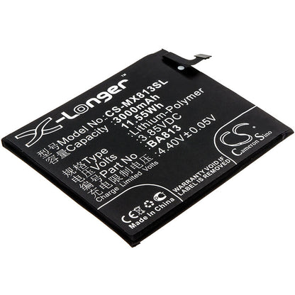 3.85V, 3000mAh, Li-Polymer Battery fits Meizu, M813q, V8 Pro, 11.55Wh