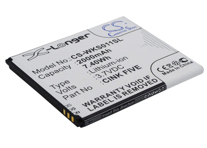3.7V, 2000mAh, Li-ion Battery fits Fly, Iq451, Vista, 7.4Wh