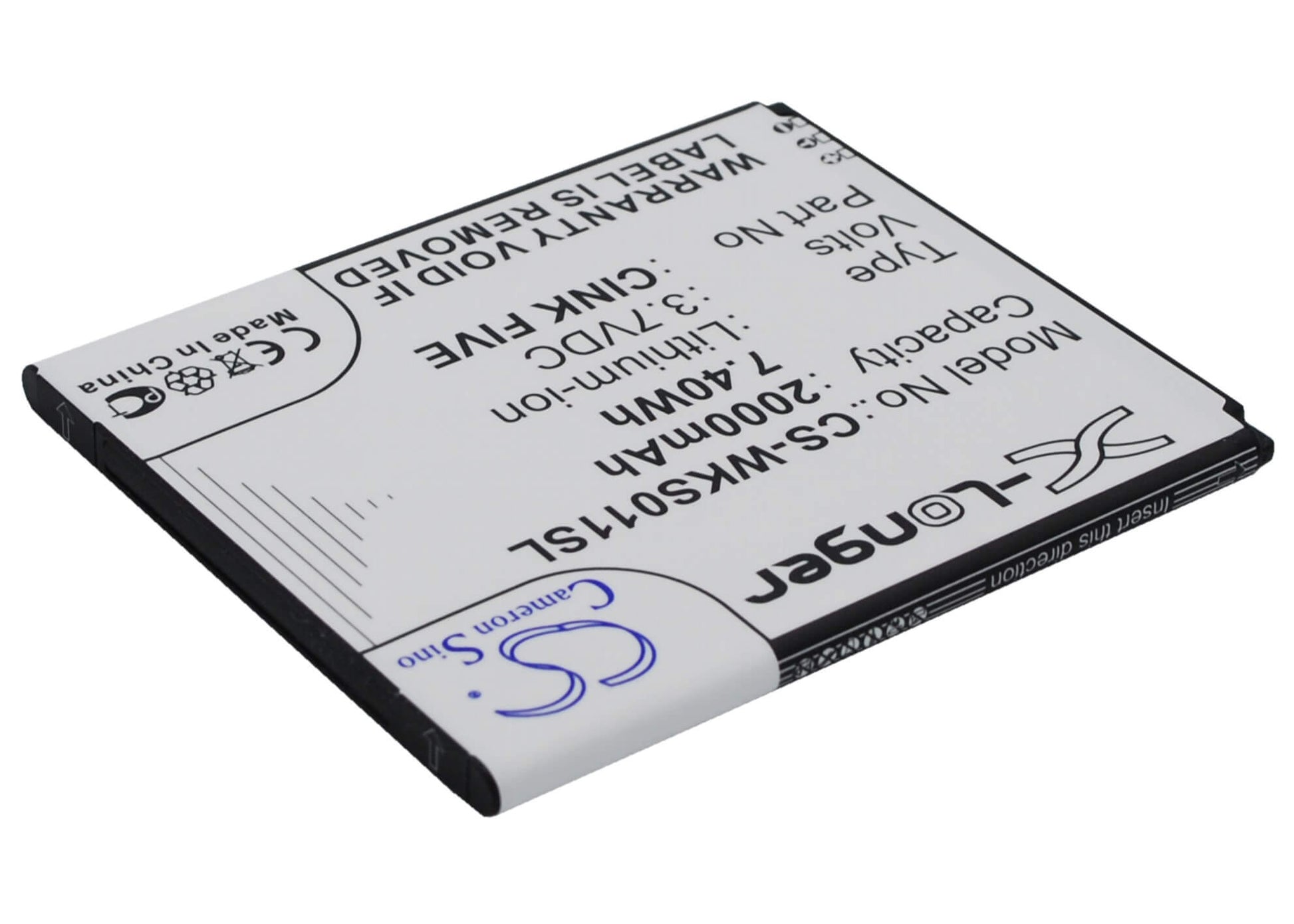 3.7V, 2000mAh, Li-ion Battery fits Myphone, A919i Dual, 7.4Wh