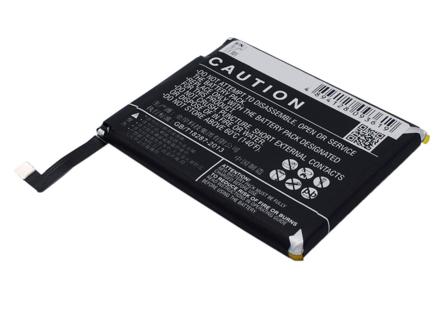 3.8V, 3100mAh, Li-Polymer Battery fits Meizu, M460, M461, 11.78Wh