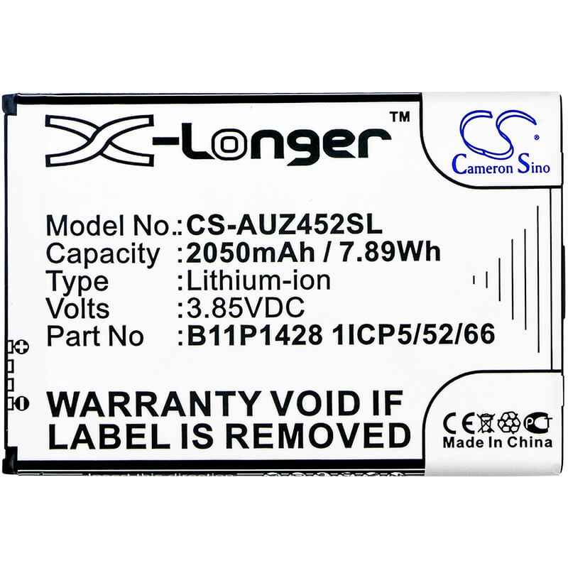 3.85V, 2050mAh, Li-ion Battery fits Asus, X009db, Zb452kg, 7.8925Wh