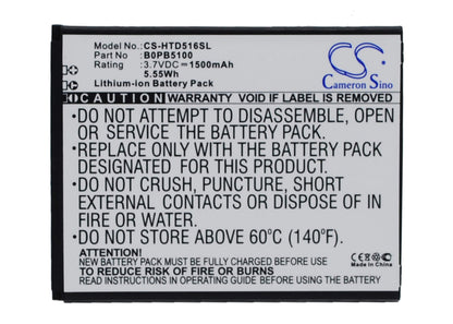 3.7V, 1500mAh, Li-ion Battery fits Htc, D316, D316d, 5.55Wh