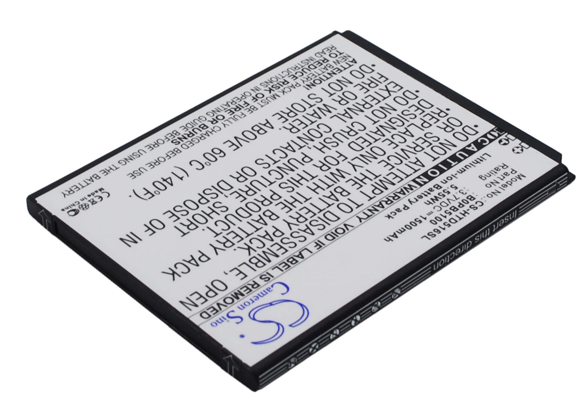 3.7V, 1500mAh, Li-ion Battery fits Htc, D316, D316d, 5.55Wh