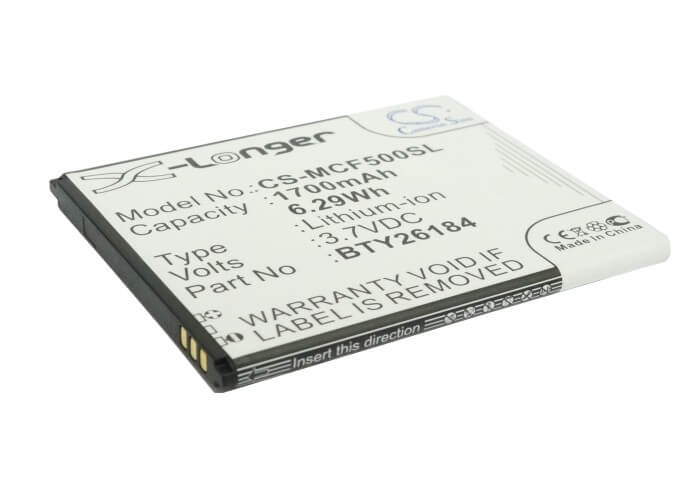 3.7V, 1700mAh, Li-ion Battery fits Mobistel, Cynus F5, Mt-8201b, 6.29Wh