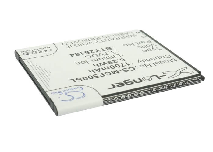 3.7V, 1700mAh, Li-ion Battery fits Mobistel, Cynus F5, Mt-8201b, 6.29Wh