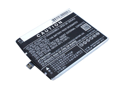 3.8V, 3350mAh, Li-Polymer Battery fits Meizu, M462u, Mx4 Pro, 12.73Wh