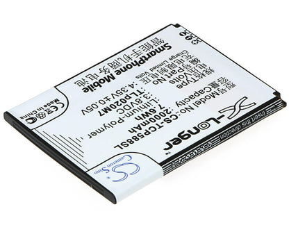 3.8V, 2000mAh, Li-Polymer Battery fits Tcl, P588l, Tcl P588, 7.6Wh