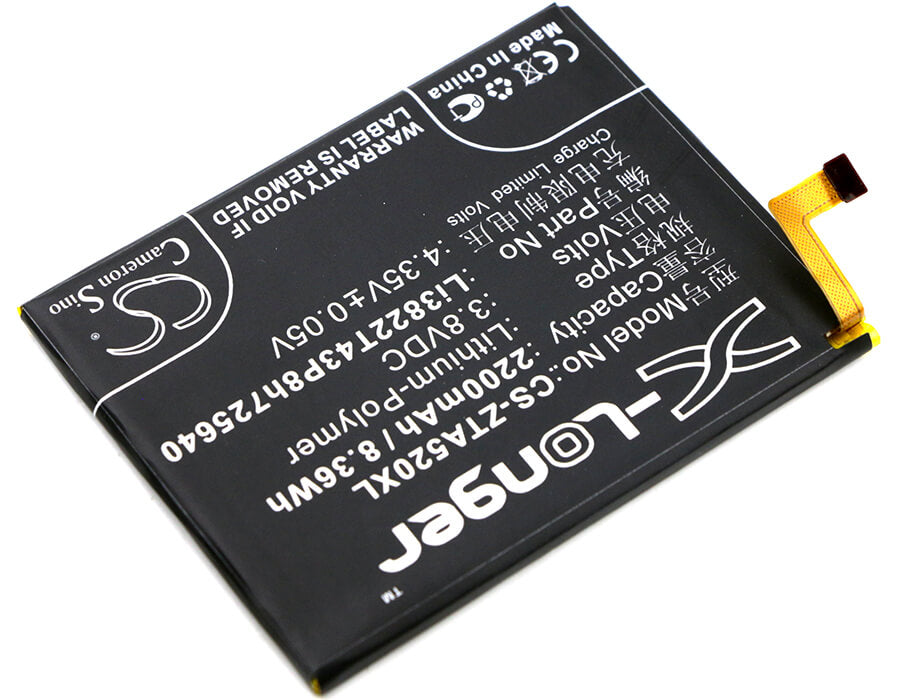 3.8V, 2200mAh, Li-Polymer Battery fits Zte, Ba510, Blade A510, 8.36Wh