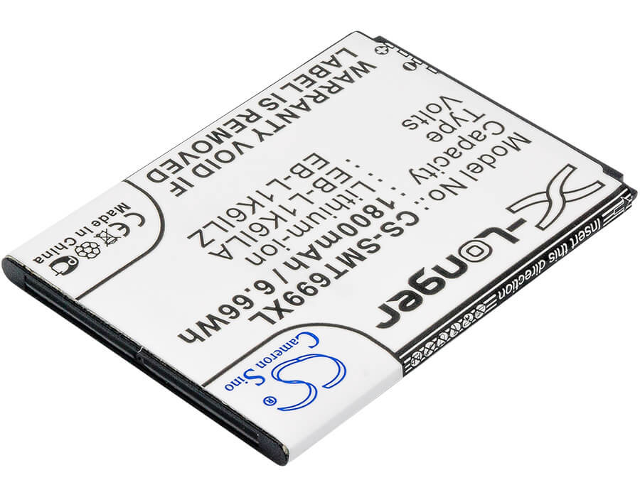 3.7V, 1800mAh, Li-ion Battery fits Samsung, Galaxy S Blaze Q, Relay 4g, 6.66Wh
