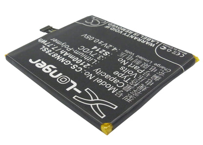 3.7V, 2100mAh, Li-Polymer Battery fits Gionee, Gn878, 7.77Wh