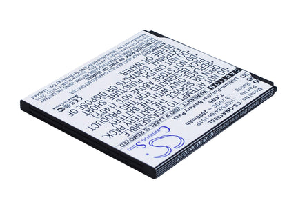 3.7V, 2000mAh, Li-Polymer Battery fits Qmobile, A10, 7.4Wh