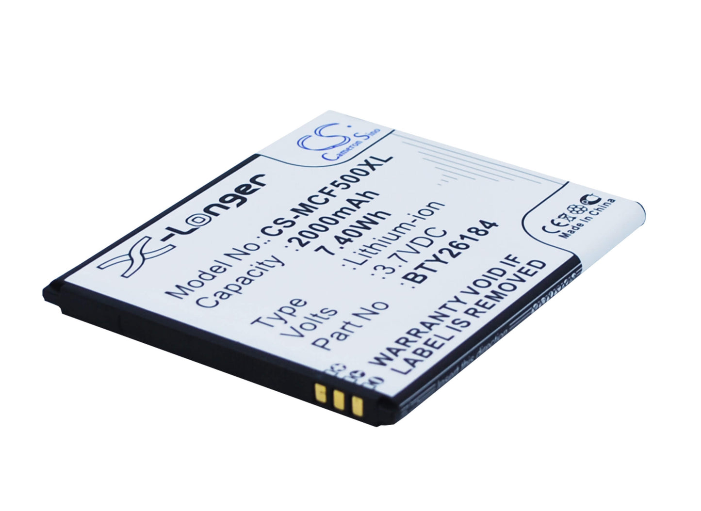 3.7V, 2000mAh, Li-ion Battery fits Mobistel, Cynus F5, Mt-8201b, 7.4Wh