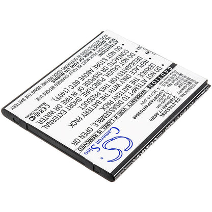 3.8V, 2100mAh, Li-ion Battery fits Zte, Ba530, Ba606, 7.98Wh