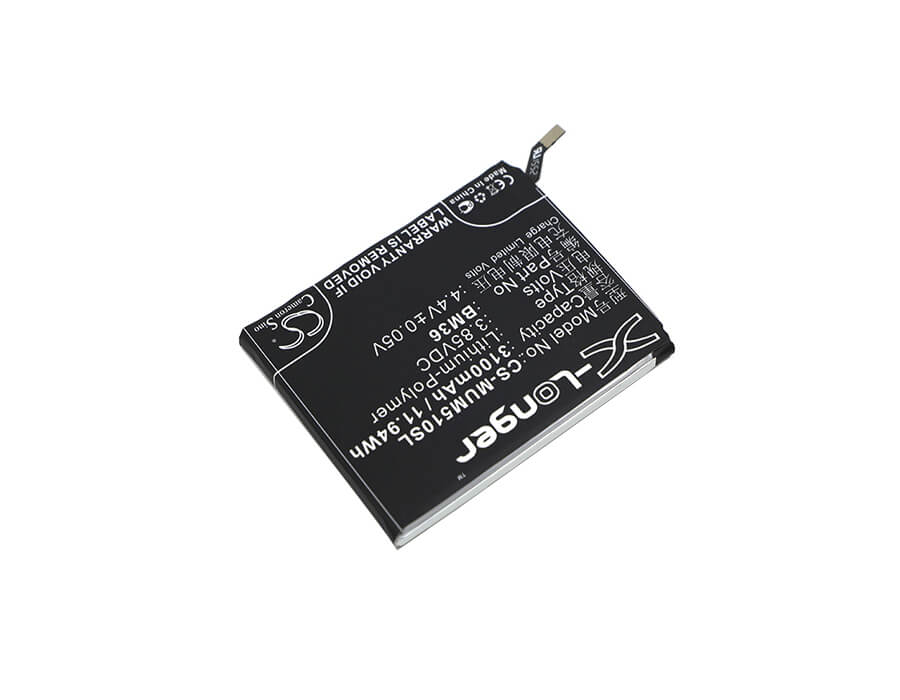 3.85V, 3100mAh, Li-Polymer Battery fits Xiaomi, Mi 5s, Mi 5s Extreme Edition, 11.935Wh