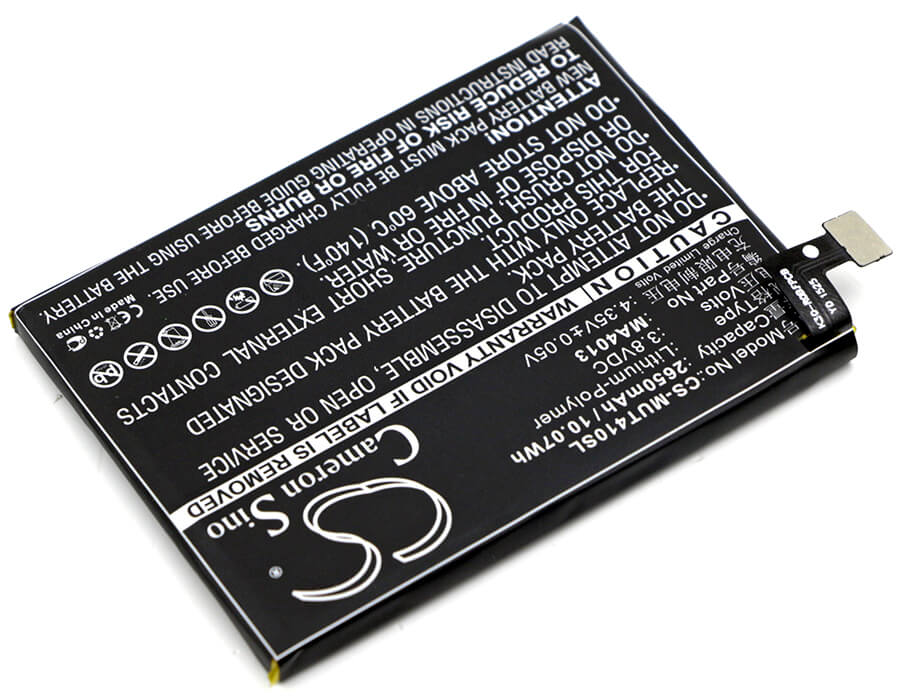 3.8V, 2650mAh, Li-Polymer Battery fits Meitu, V4, V4s, 10.07Wh
