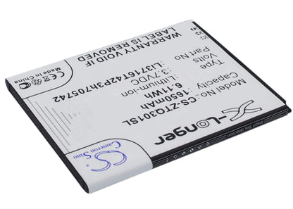 3.7V, 1650mAh, Li-ion Battery fits Zte, Q301c, Q301t, 6.105Wh