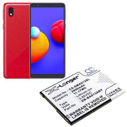 3.85V, 2900mAh, Li-ion Battery fits Samsung, Galaxy M01 Core 2020, Sm-a013g/ds, 11.165Wh
