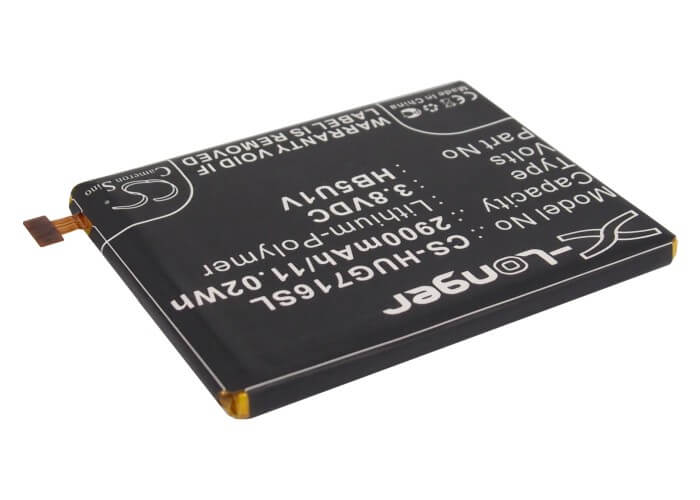 3.8V, 2900mAh, Li-Polymer Battery fits Huawei, Ascend D2, Ascend D2-0082, 11.02Wh