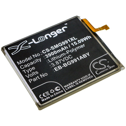 3.87V, 3900mAh, Li-Polymer Battery fits Samsung, Galaxy S21 5g, Galaxy S21 5g Uw, 15.093Wh