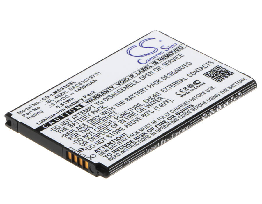 3.8V, 1450mAh, Li-ion Battery fits At&t, Gophone 4g Lte, 5.51Wh