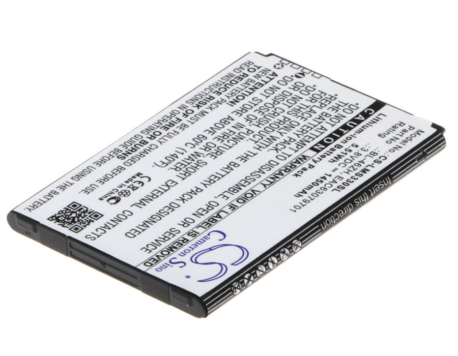 3.8V, 1450mAh, Li-ion Battery fits At&t, Gophone 4g Lte, 5.51Wh