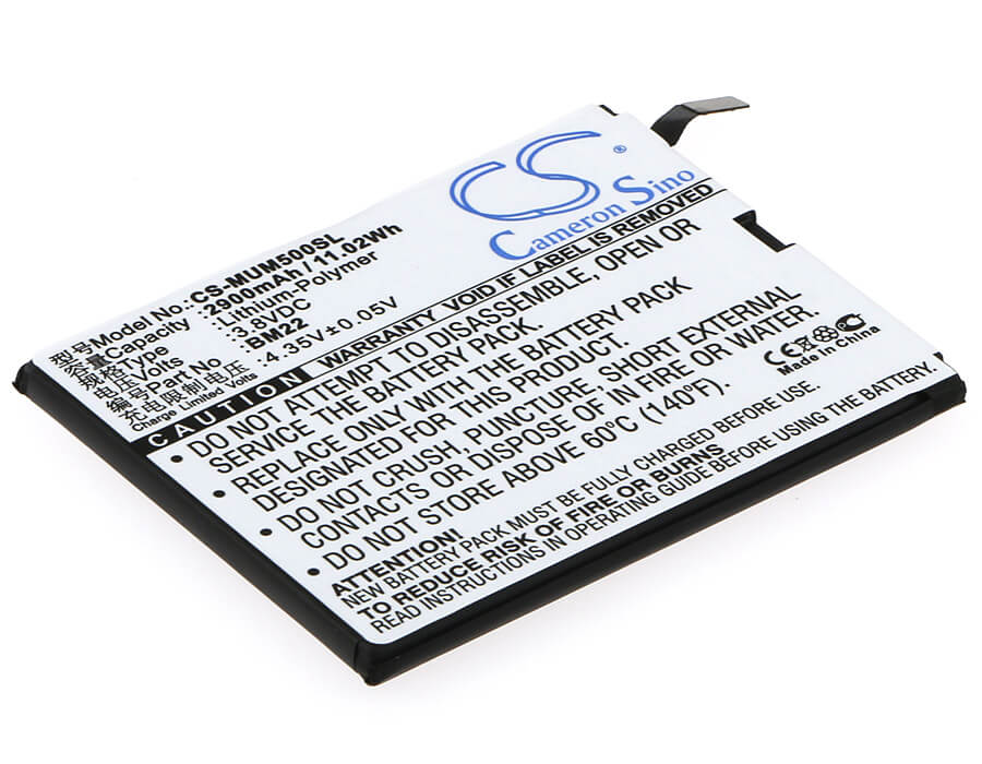 3.8V, 2900mAh, Li-Polymer Battery fits Xiaomi, Gemini, Mi5, 11.02Wh