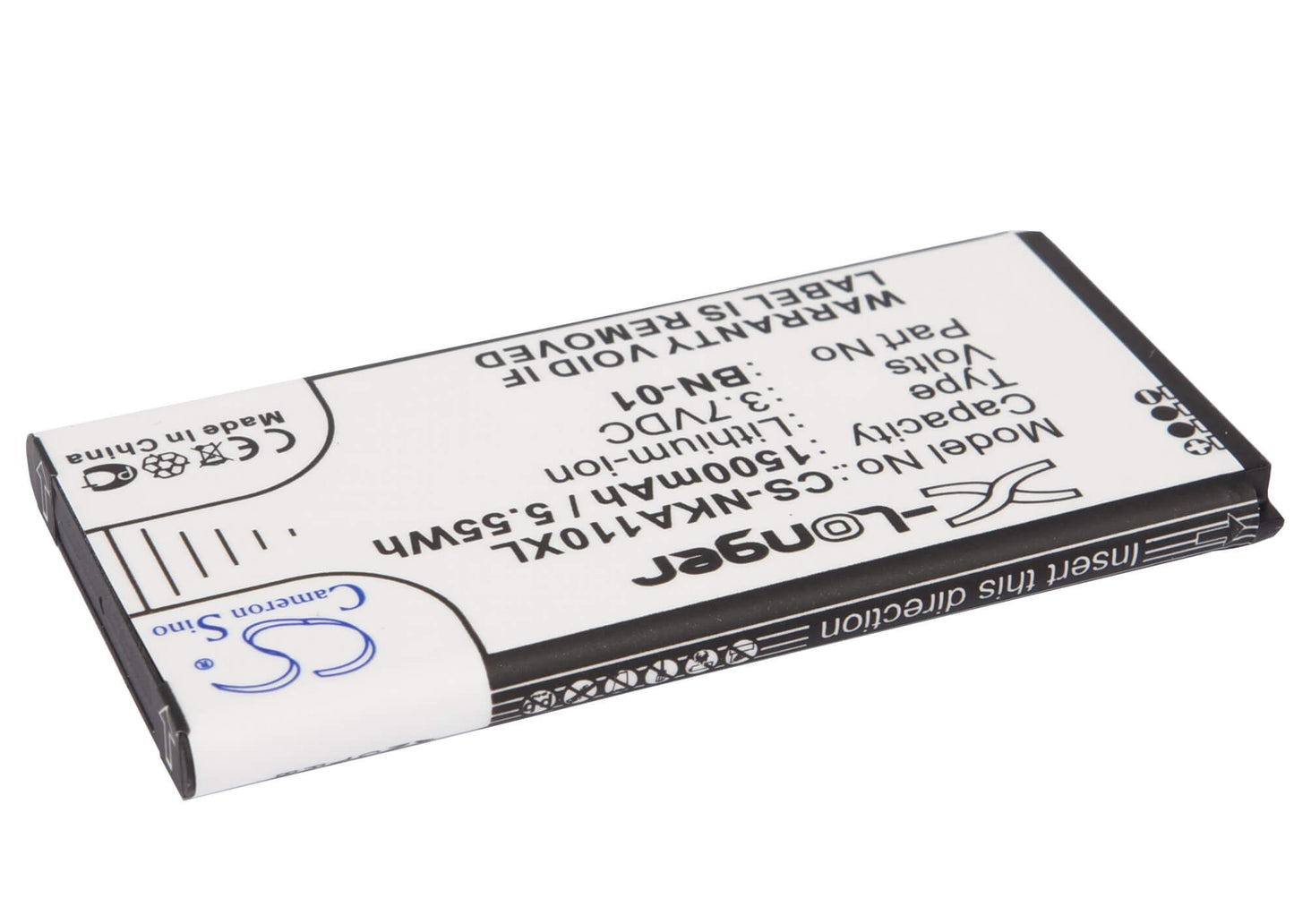 3.7V, 1500mAh, Li-ion Battery fits Nokia, A110, Normandy, 5.55Wh