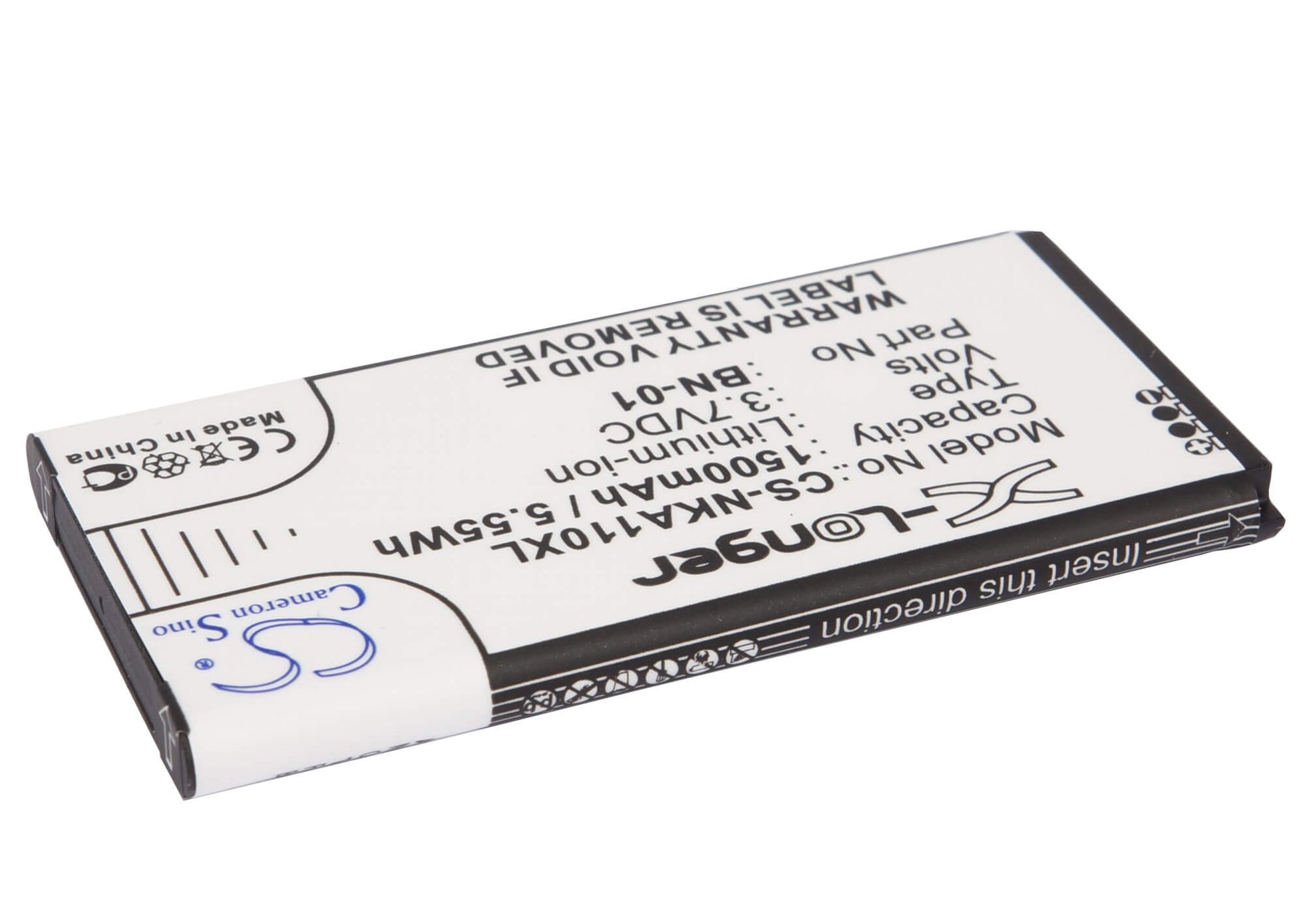3.7V, 1500mAh, Li-ion Battery fits Nokia, A110, Normandy, 5.55Wh