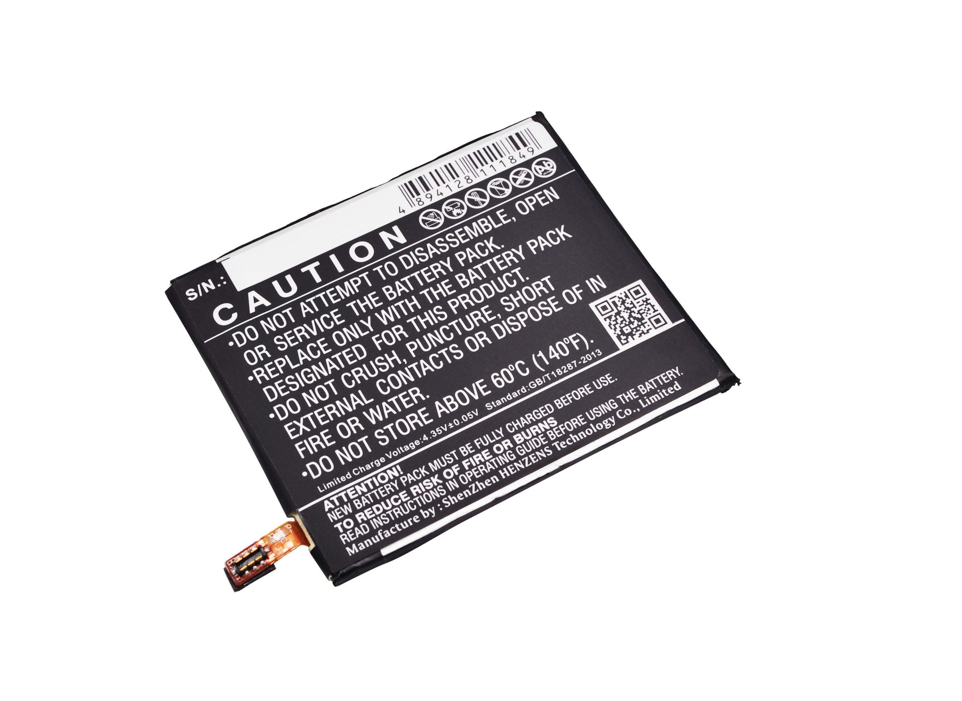 3.8V, 2000mAh, Li-Polymer Battery fits Wiko, Highway Pure, Highway Signs, 7.6Wh