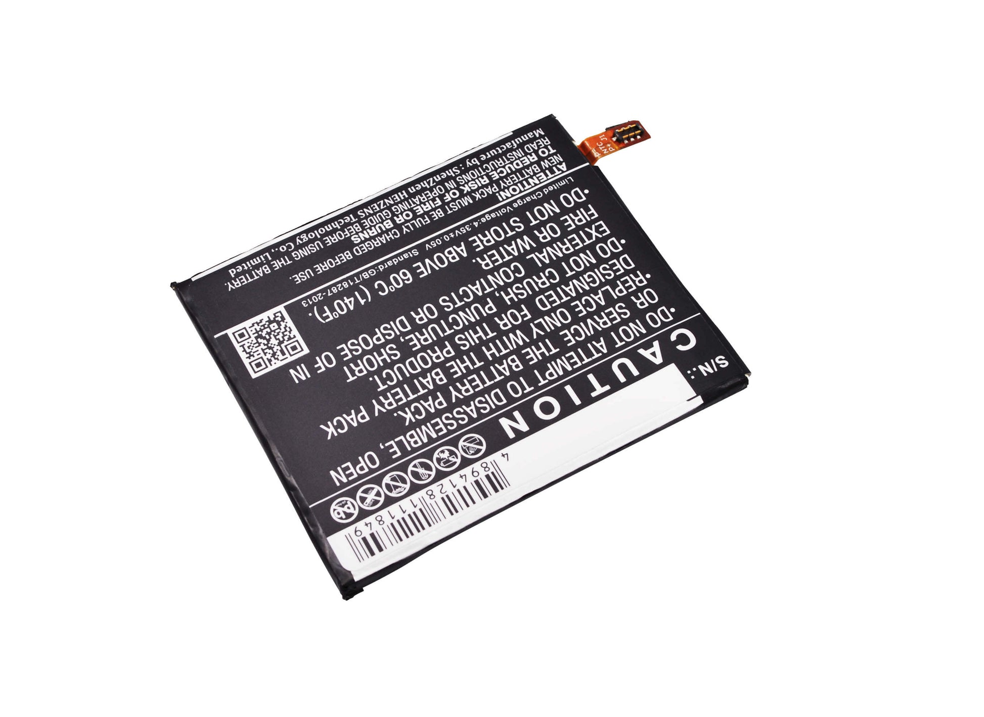 3.8V, 2000mAh, Li-Polymer Battery fits Wiko, Highway Pure, Highway Signs, 7.6Wh