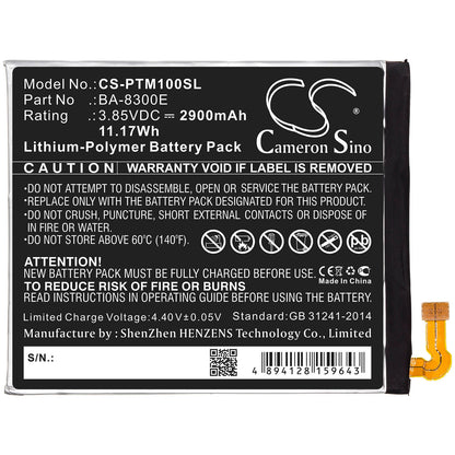 3.85V, 2900mAh, Li-Polymer Battery fits Pantech, Im-100, Im-100k, 11.165Wh