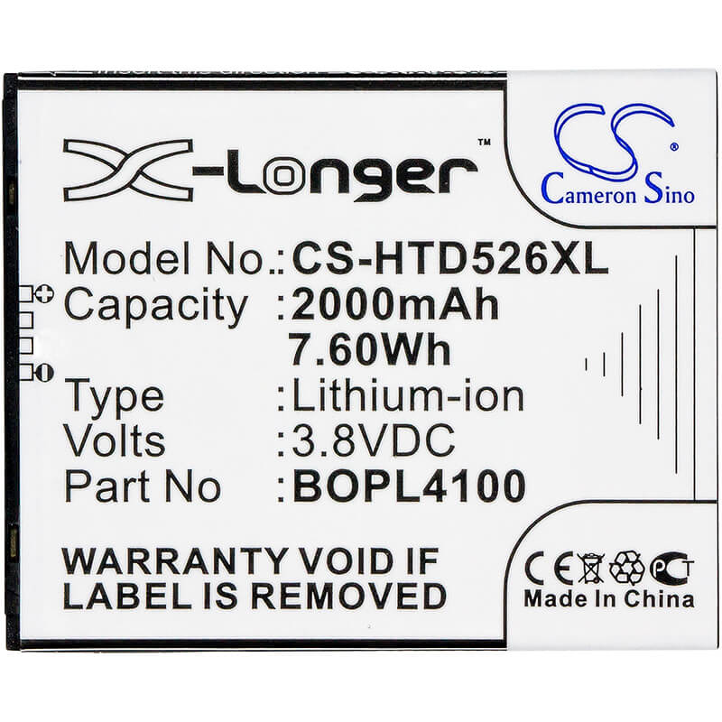3.8V, 2000mAh, Li-ion Battery fits Htc, Desire 326g, Desire 526, 7.6Wh